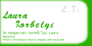 laura korbelyi business card